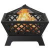 Fire Pit with Poker 25.2" XXL Steel