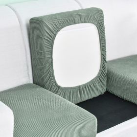 Pure color stretch all-inclusive sofa cover (Option: Cypress green-S)