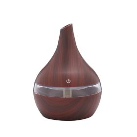 Wood grain tip humidifier air purifier (Option: Deep wood grain)